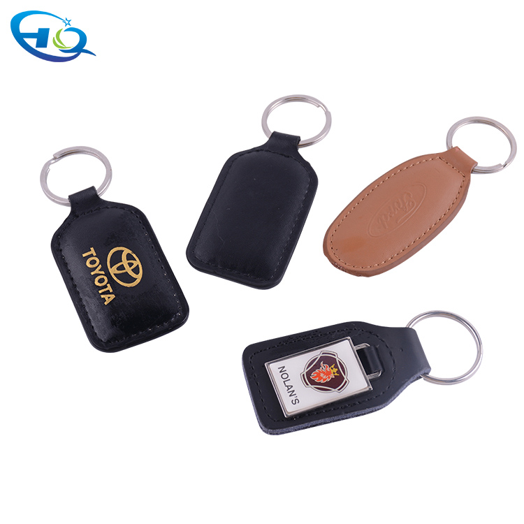 Real leather keyring
