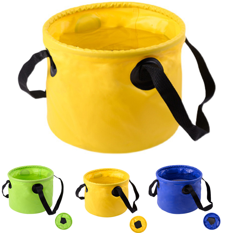 Outdoor camping trip portable folding bucket round birdbath 