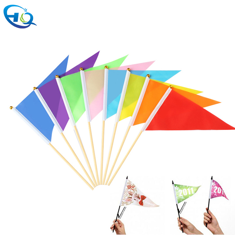 Hand-cranked small triangle flags