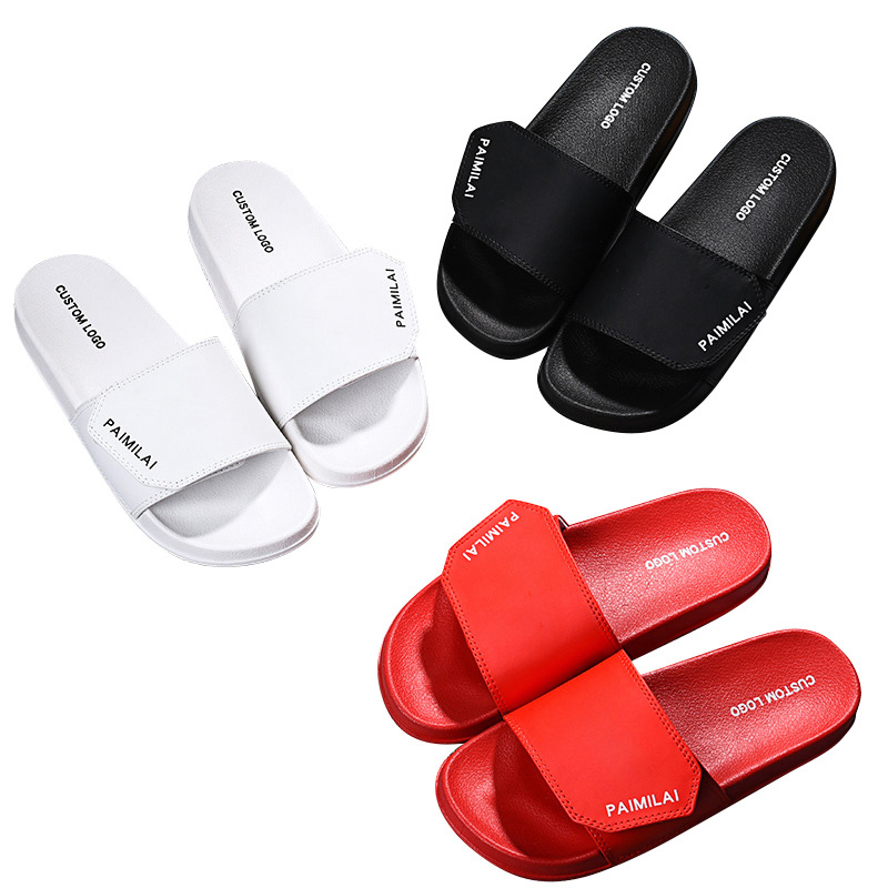 Convenient Velcro slippers custom LOGO design of indoor and 