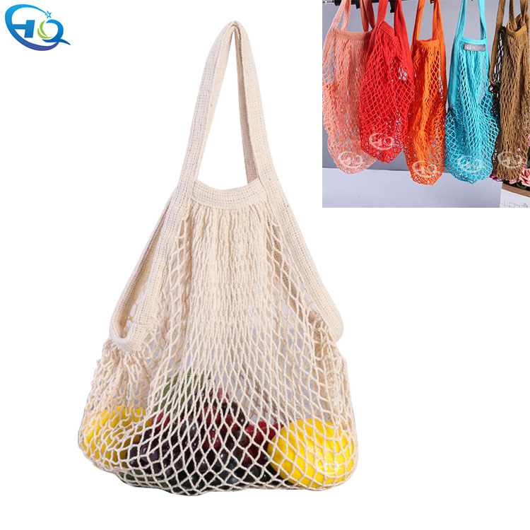 Biodegradable cotton mesh shopping bag HQ-2737