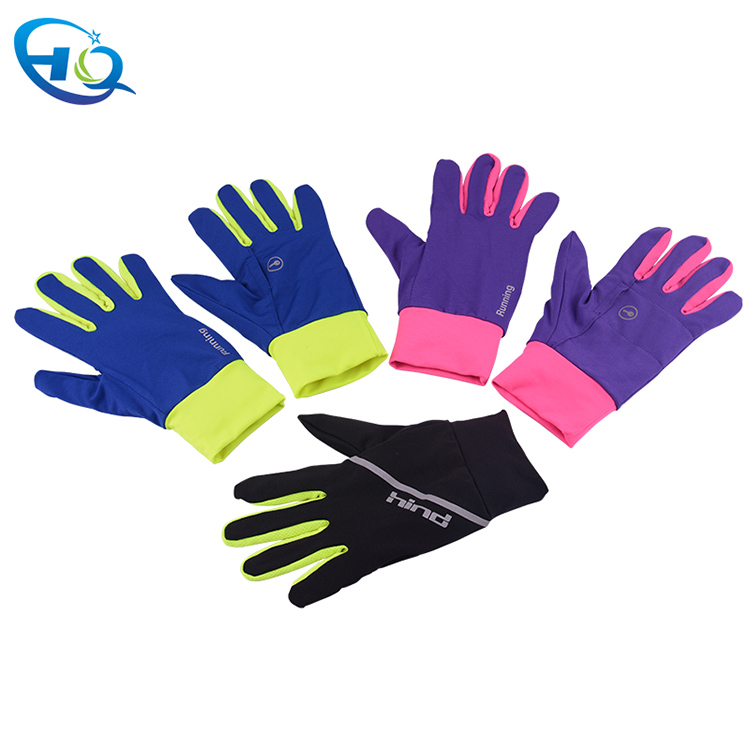 Running reflective gloves with touch