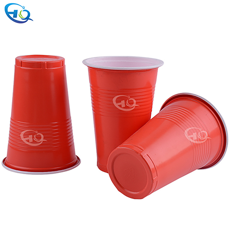 Disposable plastic two-color cup