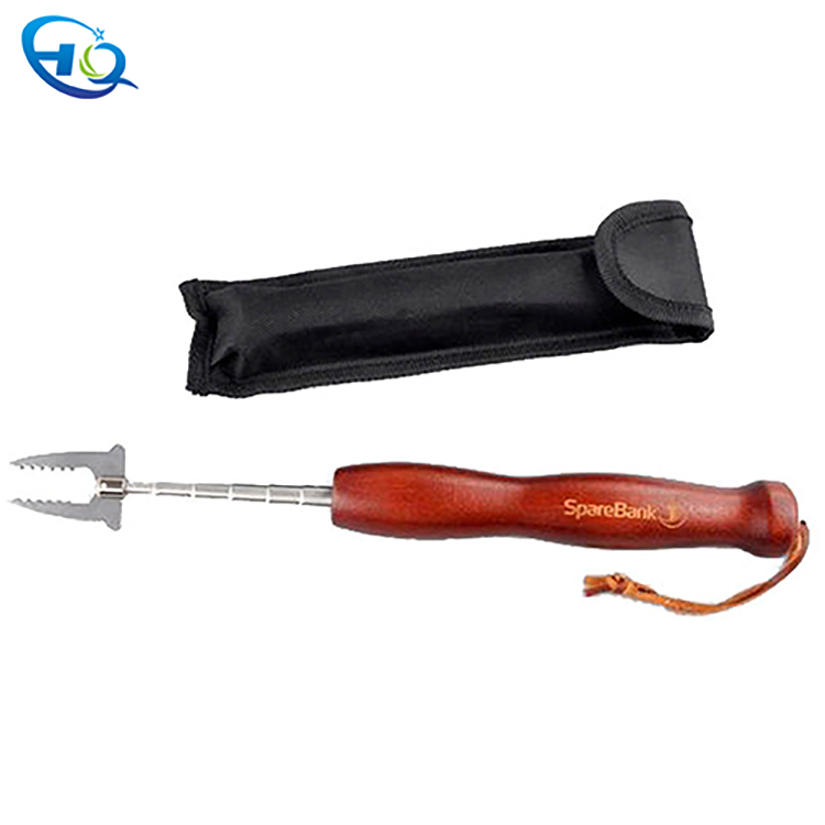 Stainless steel telescopic barbecue fork