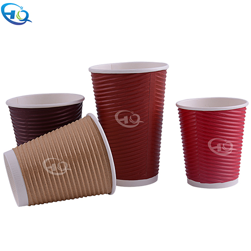 Three-color corrugated cup