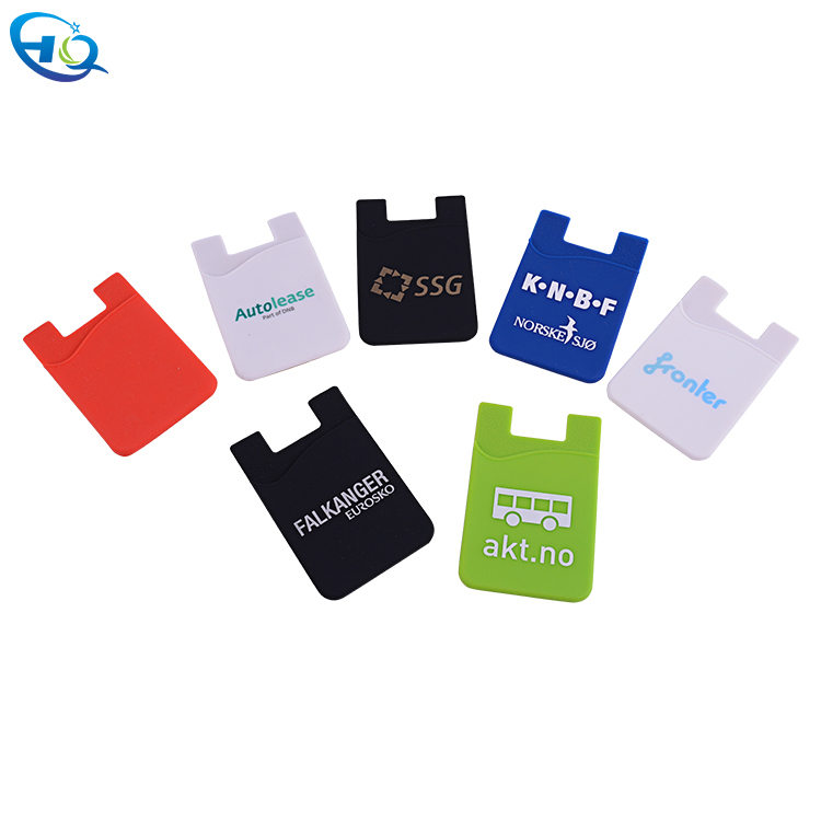 Adhesive silicone mobile card holder