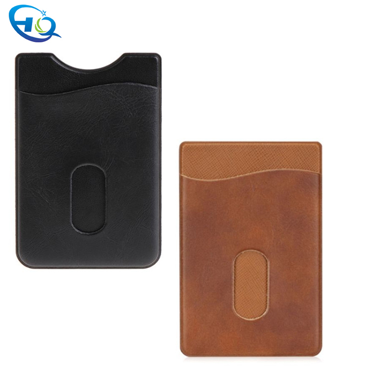PU leather Smart Card Holder 3m Sticky Phone Case