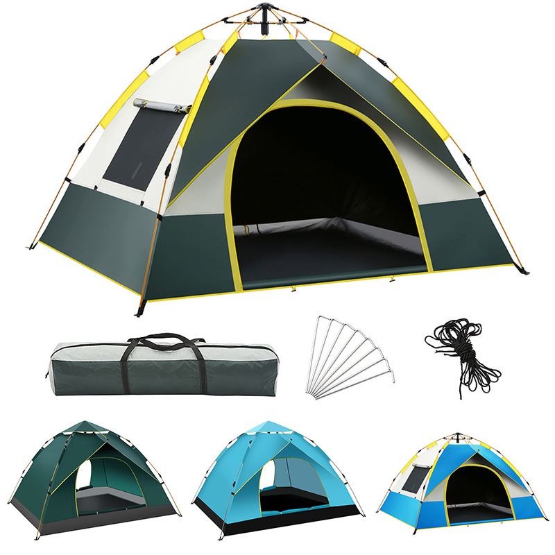 Utomhus campingtält, 2/3/4 Automatisk tält snabböppnande solskyddsmedel camping tält