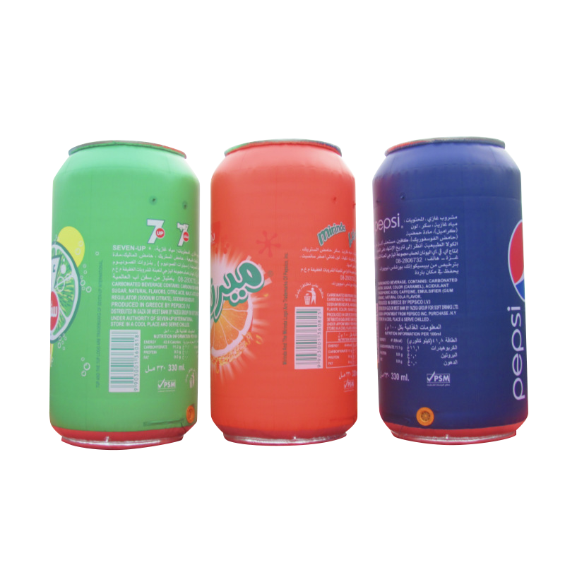Easy to pull can inflatable beverage bottle inflatable model